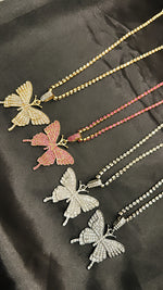 Load image into Gallery viewer, Butterfly Rhinestone Chain with Pendant