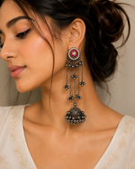Load image into Gallery viewer, Kashmiri Oxidized jhumki