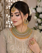 Load image into Gallery viewer, Pakistani Naziya Champagne Semi Bridal Set