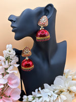 Load image into Gallery viewer, मैरून सुरवी हल्की झुमकी