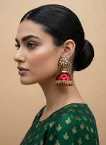 Load image into Gallery viewer, मैरून सुरवी हल्की झुमकी