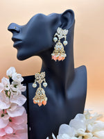 Load image into Gallery viewer, Kundan Earring In peach