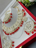 Load image into Gallery viewer, Gauri Red Kundan Choker Set