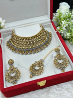 Load image into Gallery viewer, Disha Antique Gold Baby Pink Choket Set