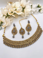 Load image into Gallery viewer, Samira antique Gold Choker set