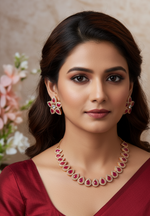 Load image into Gallery viewer, शैफ़ा अमेरिकन डायमंड नेकलेस सेट