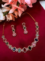 Load image into Gallery viewer, American Diamond Necklace Set