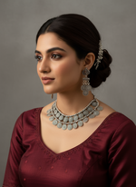 Load image into Gallery viewer, Imali Antique choker Silver Set