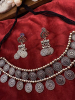 Load image into Gallery viewer, Imali Antique choker Silver Set