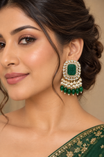 Load image into Gallery viewer, Kundan Meenakari Indian Earrings