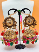 Load image into Gallery viewer, Multicolor Oversized Jhumki Earring