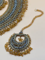 Load image into Gallery viewer, Pakistani Naziya Champagne Semi Bridal Set