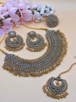 Load image into Gallery viewer, Pakistani Naziya Champagne Semi Bridal Set