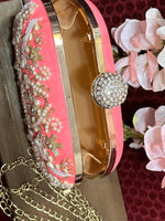 Load image into Gallery viewer, Pink Golden Clutch