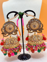 Load image into Gallery viewer, Multicolor Oversized Jhumki Earring