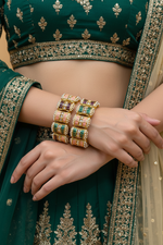 Load image into Gallery viewer, Nandanis Multicolor Gold Plated Kada