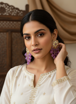 Load image into Gallery viewer, शाइना कुन्दन मीनाकारी बालियां