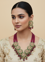 Load image into Gallery viewer, मानवी इंडियन पोल्की माला सेट