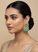 Load image into Gallery viewer, Kundan Meenakari Indian Earrings