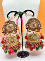 Load image into Gallery viewer, Multicolor Oversized Jhumki Earring