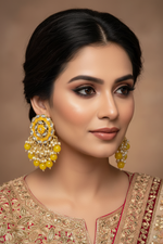 Load image into Gallery viewer, Meenakari Kundan Indian Earrings