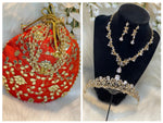 Load image into Gallery viewer, Prom accessories ( crown & Necklace earring & potali purse )