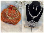 Load image into Gallery viewer, Prom accessories ( crown & Necklace earring & potali purse )