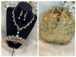 Load image into Gallery viewer, Prom accessories ( crown & Necklace earring & potali purse )