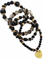 Load image into Gallery viewer, Beaded Red and Black Gold Plated - Affinity Giya