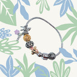 Load image into Gallery viewer, Bee, Bunny, Dog Bone & Bunny Paw Print Charm Bracelet - Affinity Giya