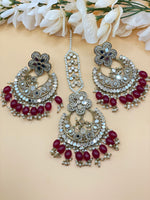 Load image into Gallery viewer, Ranika Statement Mirror Tikka Set