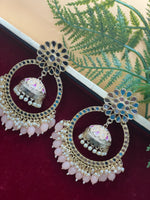 Load image into Gallery viewer, मीनाकारी ओवरसाइज़्ड मिरर झुमकी