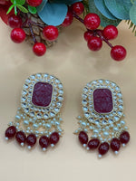 Load image into Gallery viewer, Kundan Meenakari Indian Earrings