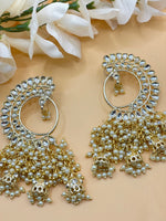 Load image into Gallery viewer, Drop Pearl Kundan Earring