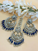 Load image into Gallery viewer, Ranika Statement Mirror Tikka Set