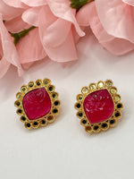 Load image into Gallery viewer, सुंदर सोने के दर्पण स्टड