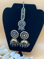 Load image into Gallery viewer, आद्या सिंपल मिरर मांग टीका सेट