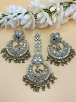 Load image into Gallery viewer, Ranika Statement Mirror Tikka Set