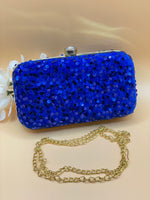 Load image into Gallery viewer, Royal Blue Gold Clutch