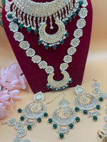 Load image into Gallery viewer, साक्षी का भारतीय कुंदन ब्राइडल सेट