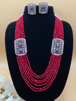 Load image into Gallery viewer, Anupama American Diamond Mala set with stud earring