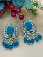 Load image into Gallery viewer, Kundan Meenakari Indian Earrings