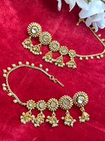 Load image into Gallery viewer, शनिफा आधुनिक बाहुबली बालियां हेयर स्टाइल के साथ