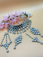 Load image into Gallery viewer, राभ्या मिरर कुंदन पाकिस्तानी चोकर सेट