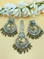 Load image into Gallery viewer, Ranika Statement Mirror Tikka Set