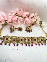 Load image into Gallery viewer, Purple choker set