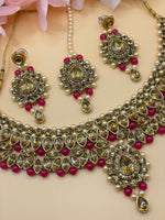 Load image into Gallery viewer, रूबी गुलाबी चोकर सेट