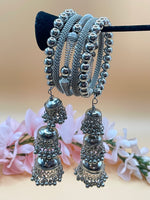 Load image into Gallery viewer, Stretchable Oxidised Bangles