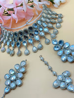 Load image into Gallery viewer, राभ्या मिरर कुंदन पाकिस्तानी चोकर सेट