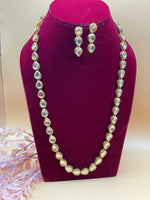Load image into Gallery viewer, Long Kundan Meenakari Mala with Earrings